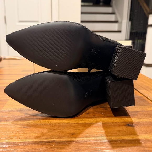 BCBGeneration Black Crystal-Embellished Pointed Toe Ankle Boots - Picture 5 of 5